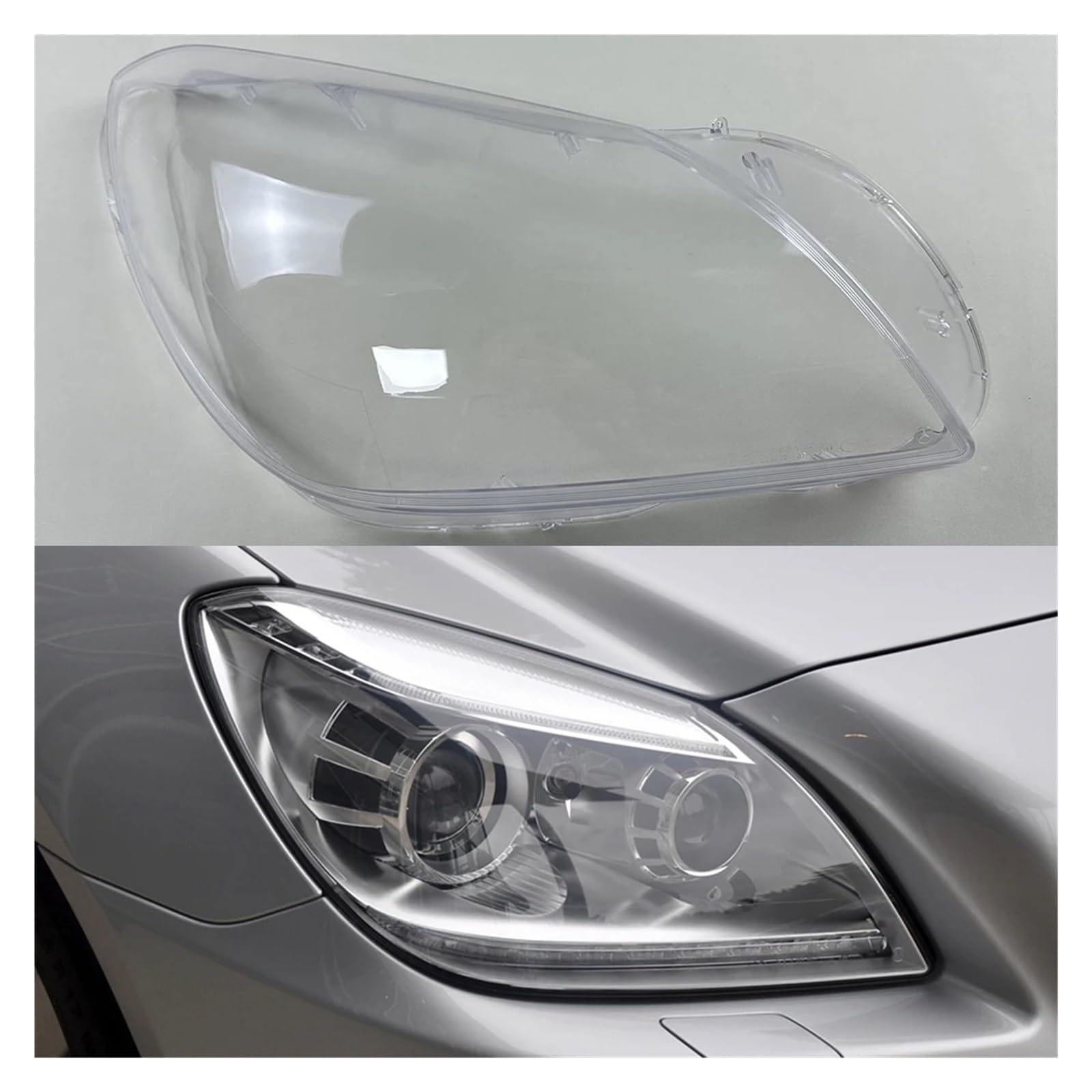 ZHANGAILINGBI Kompatibel for Mercedes-Benz SLK-Klasse W172 2011–2015. Scheinwerfer transparente Abdeckung, Lampenschirm, Scheinwerfer, Schalenlinse(Right) von ZHANGAILINGBI