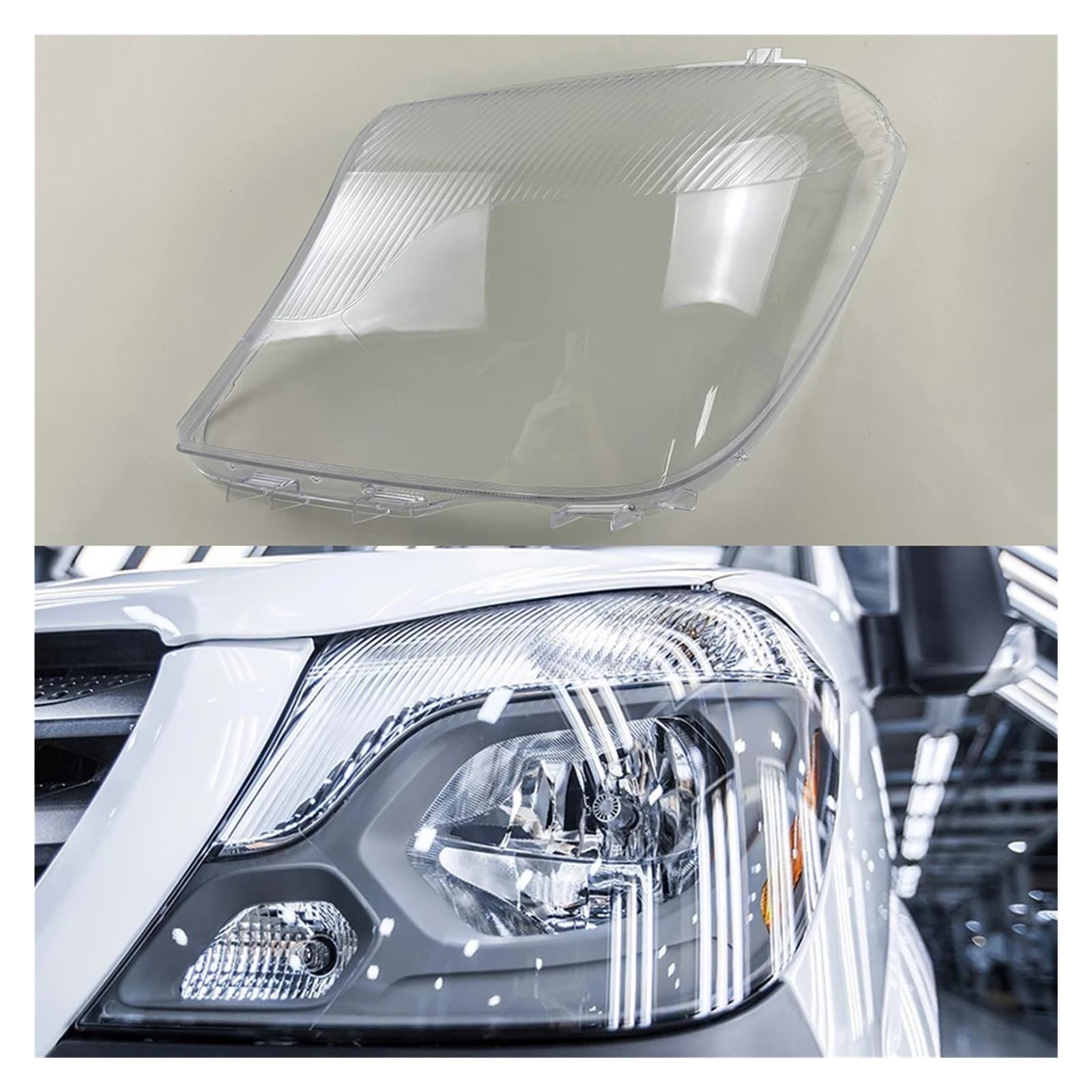 ZHANGAILINGBI Kompatibel for Mercedes-Benz Sprinter 2016–2018. Scheinwerfer-transparente Abdeckung, Scheinwerfer-Schale, Lampenschirm-Gehäuse, ersetzen Sie die Originallinse(Left) von ZHANGAILINGBI