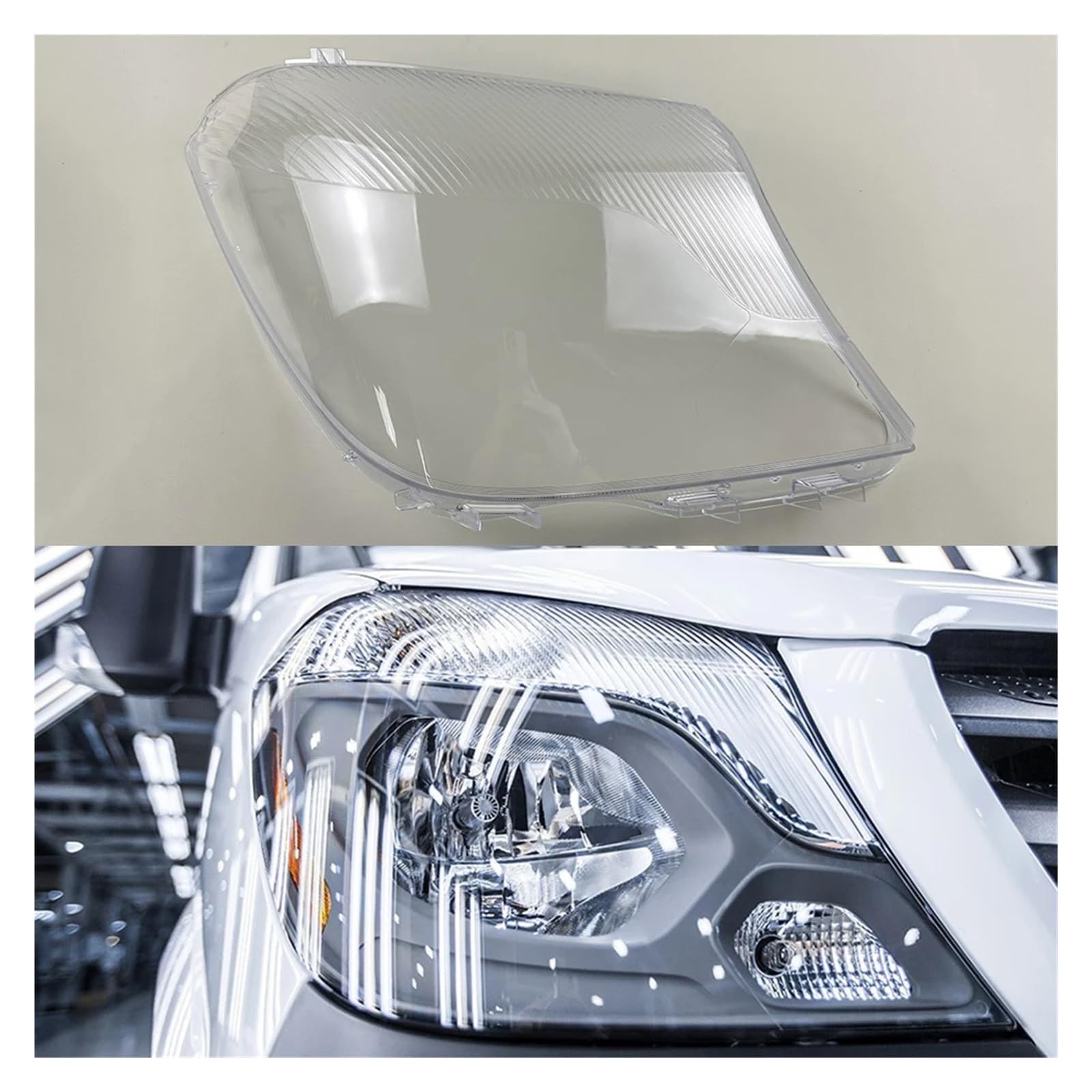 ZHANGAILINGBI Kompatibel for Mercedes-Benz Sprinter 2016–2018. Scheinwerfer-transparente Abdeckung, Scheinwerfer-Schale, Lampenschirm-Gehäuse, ersetzen Sie die Originallinse(Right) von ZHANGAILINGBI