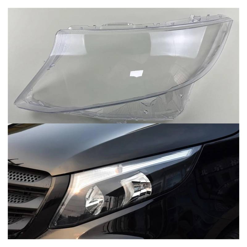 ZHANGAILINGBI Kompatibel for Mercedes-Benz Vito V-KLASSE V260 2016–2021. Frontscheinwerferabdeckung, transparenter Lampenschirm, Lampenschirm, Scheinwerferschale(Left) von ZHANGAILINGBI