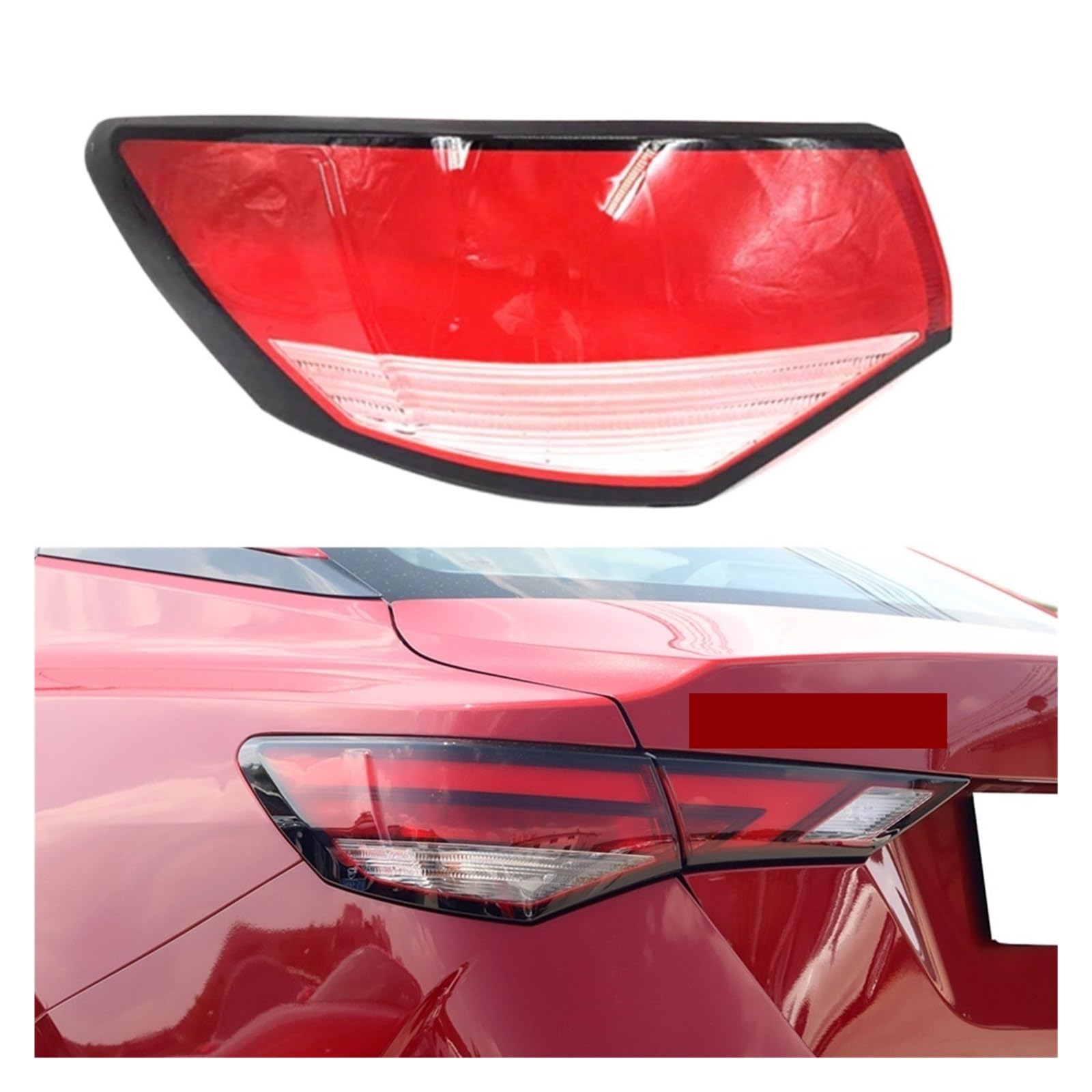 ZHANGAILINGBI Kompatibel for Nissan Sylphy 2019–2022, Auto-Rücklichtgehäuse, Bremslichtgehäuse, ersetzen Sie das Auto-Rücklichtgehäuse(Outside Left) von ZHANGAILINGBI