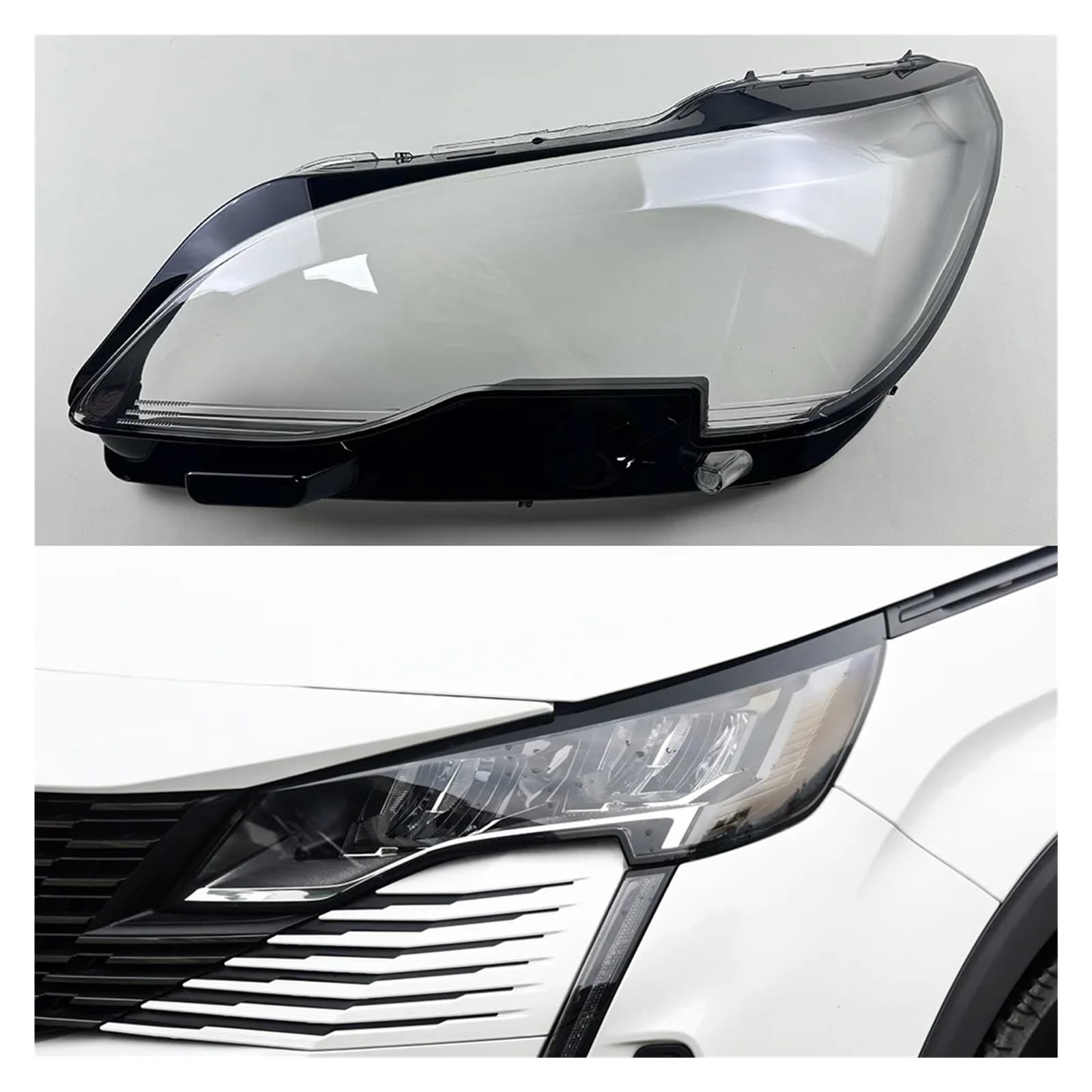 ZHANGAILINGBI Kompatibel for Peugeot 4008 5008 2017 2018 2019 Scheinwerfer transparente Abdeckung Scheinwerferschale Lampenschirm Objektiv Lampenschirm(Low Left) von ZHANGAILINGBI