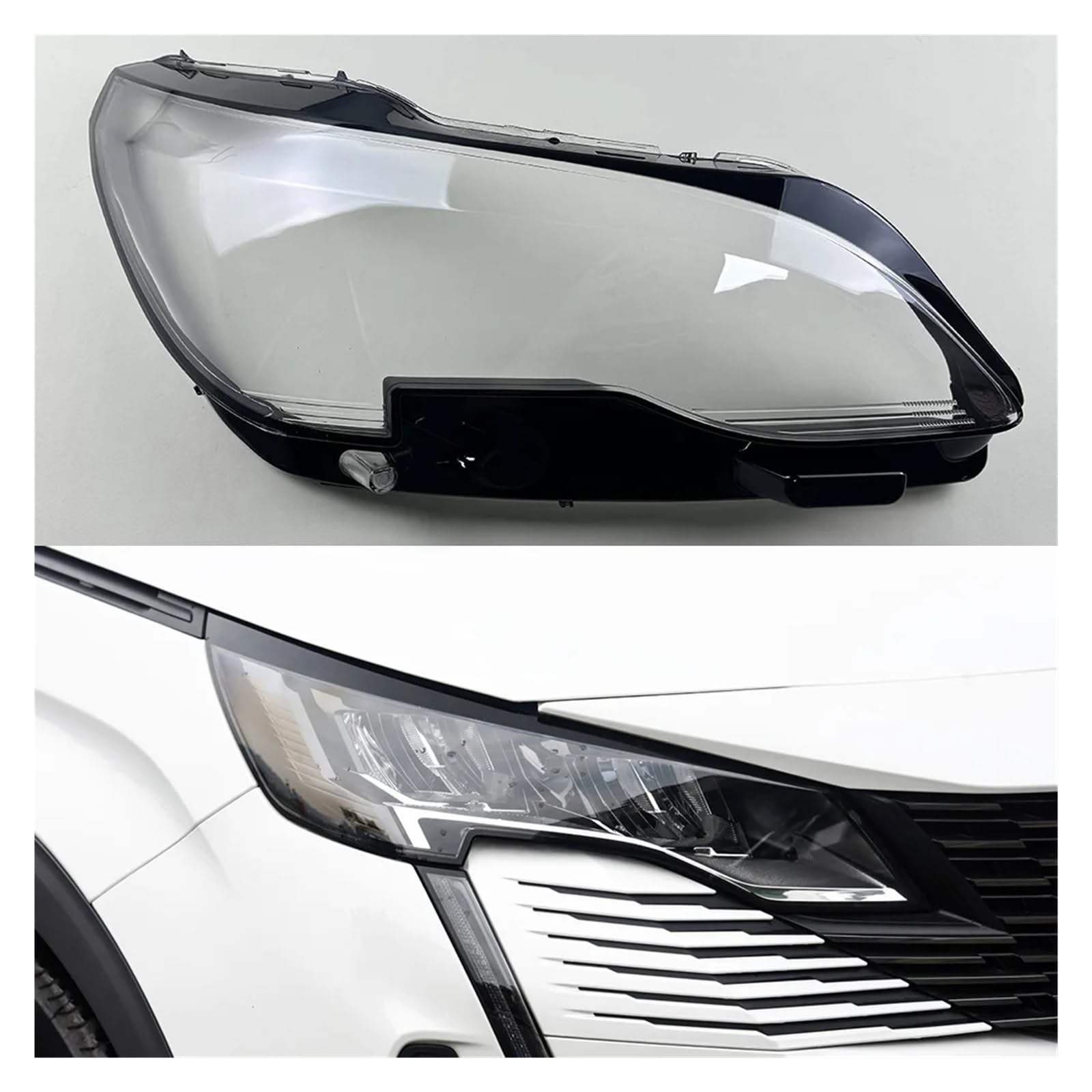 ZHANGAILINGBI Kompatibel for Peugeot 4008 5008 2017 2018 2019 Scheinwerfer transparente Abdeckung Scheinwerferschale Lampenschirm Objektiv Lampenschirm(Low Right) von ZHANGAILINGBI