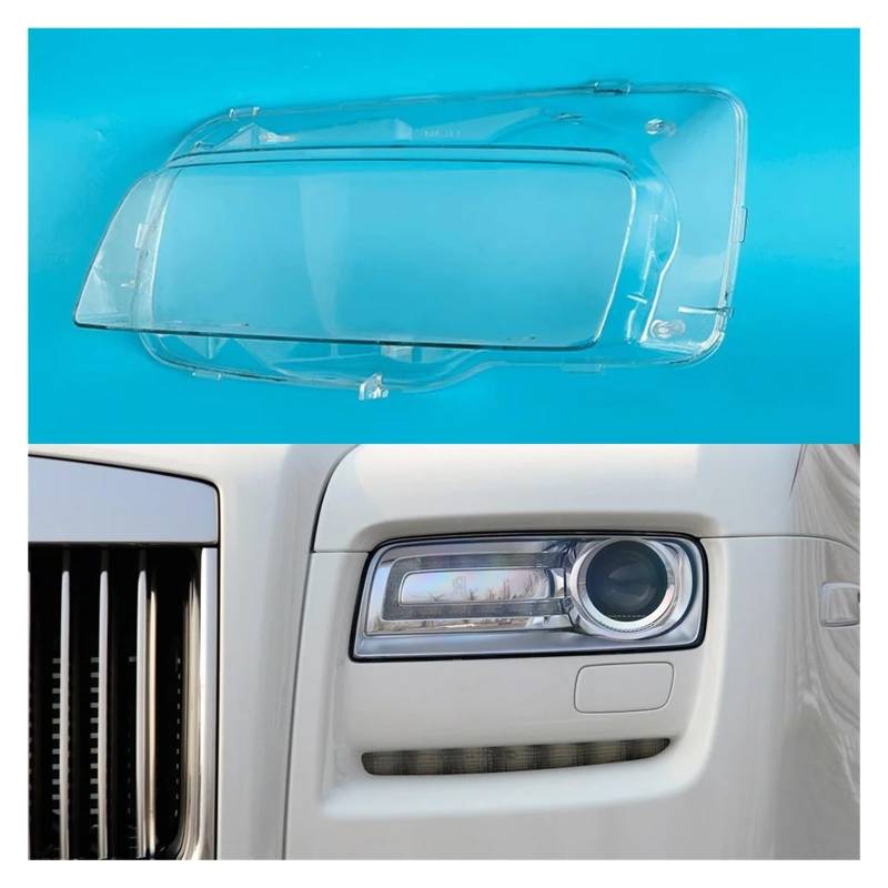 ZHANGAILINGBI Kompatibel for Rolls-Royce Ghost 2010–2014, Auto-Frontscheinwerfer-Abdeckung, Auto-Scheinwerfer-Shell, Lampenabdeckung, Auto-Objektiv, Licht, Lampengehäuse, Lampenschirm(Left) von ZHANGAILINGBI