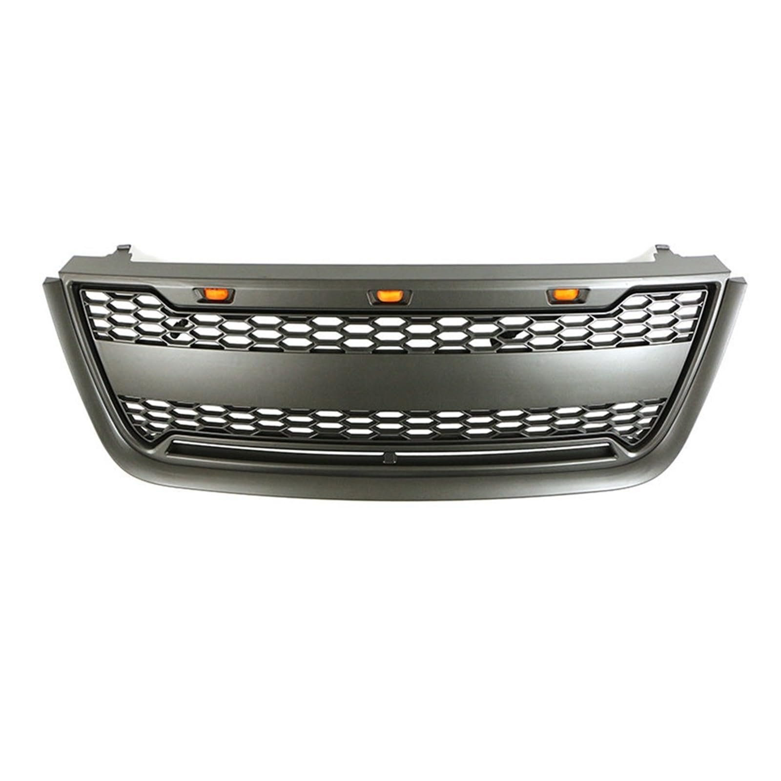 ZHANGAILINGBI Mattschwarzer/Grauer ABS-Frontstoßstangengrill – kompatibel mit Ford Expedition 2003 2004 2005 2006 – Leichter Renngrill – Auto-Außenzubehör(Grey No Light Bar) von ZHANGAILINGBI