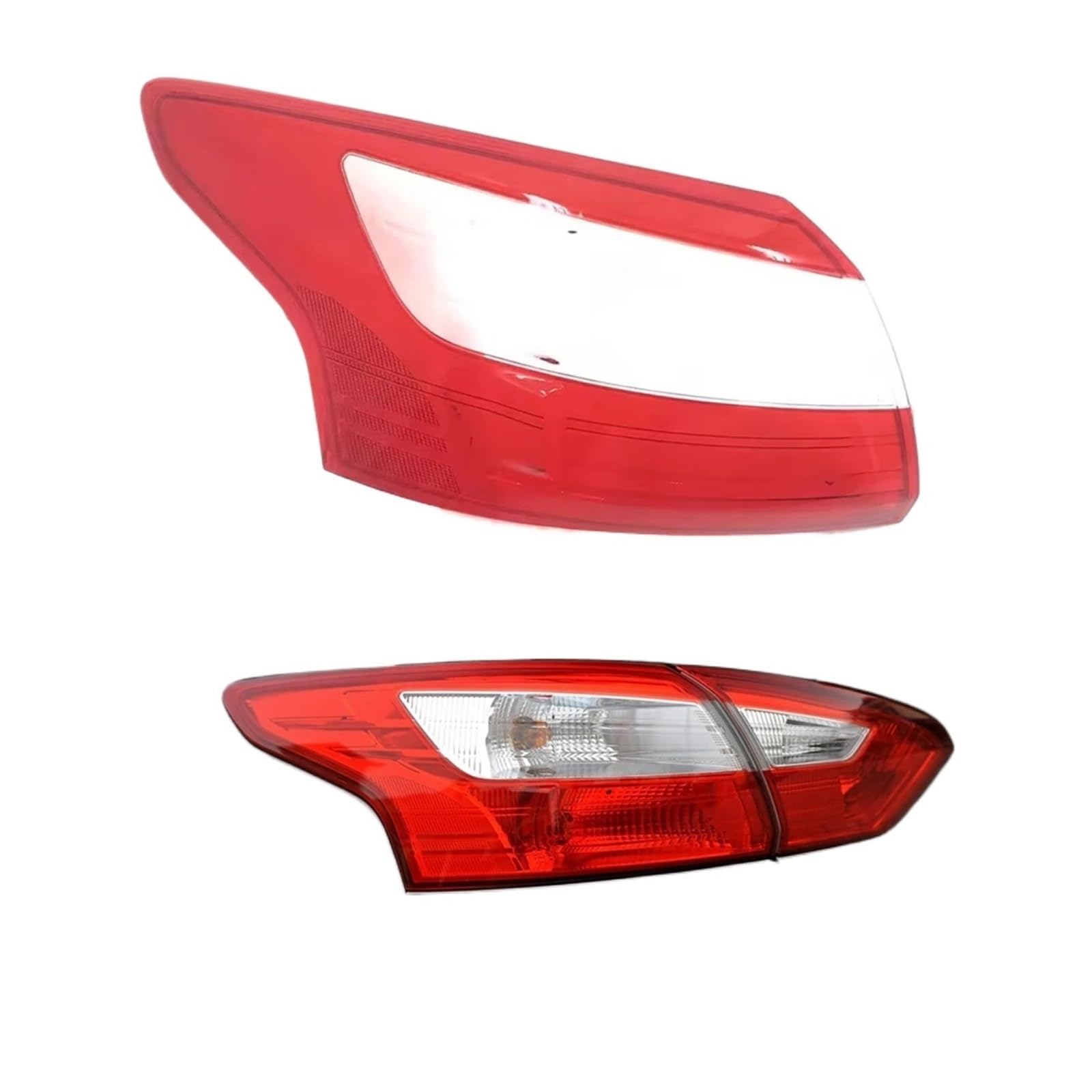 ZHANGAILINGBI Rücklichtabdeckung, Rücklichtschale, hinterer Lampenschirm, Lampenabdeckung, kompatibel mit Ford Focus Limousine 2012 2013 2014, ersetzt die automatische Rücklichtmaske(Outside Left) von ZHANGAILINGBI