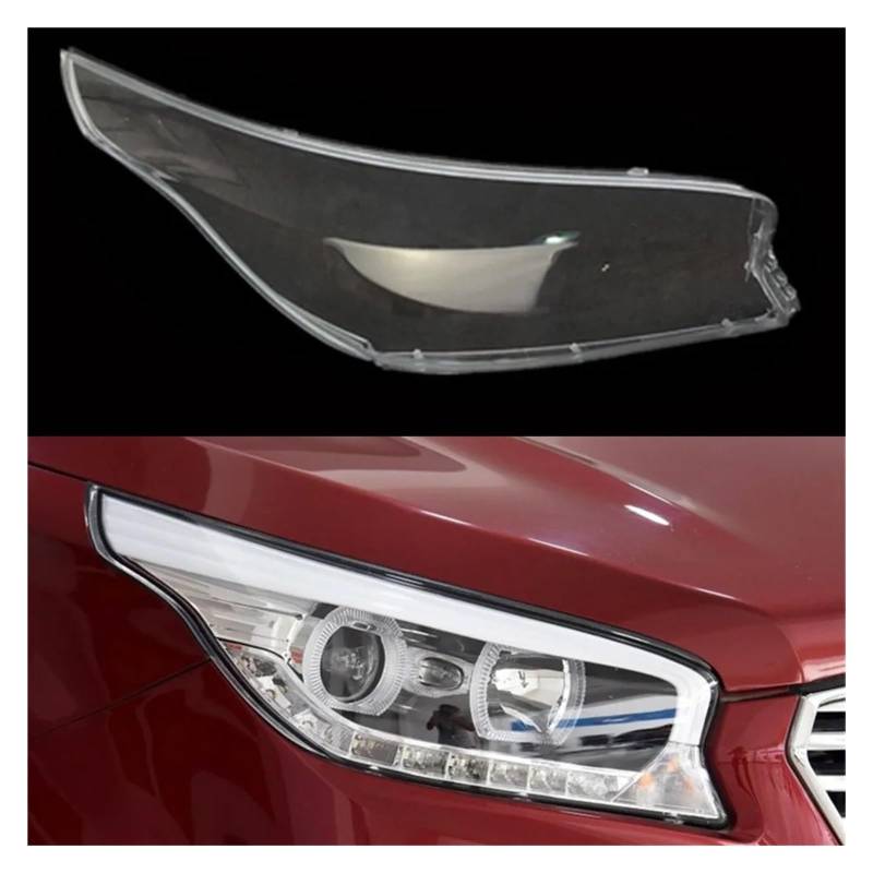 ZHANGAILINGBI Scheinwerferschale Lampenschirm Transparente Abdeckung Lichtkappen Scheinwerferglas Scheinwerferlinsenabdeckung Kompatibel for Hyundai Santa Fe 2015 2016 2017(Right) von ZHANGAILINGBI