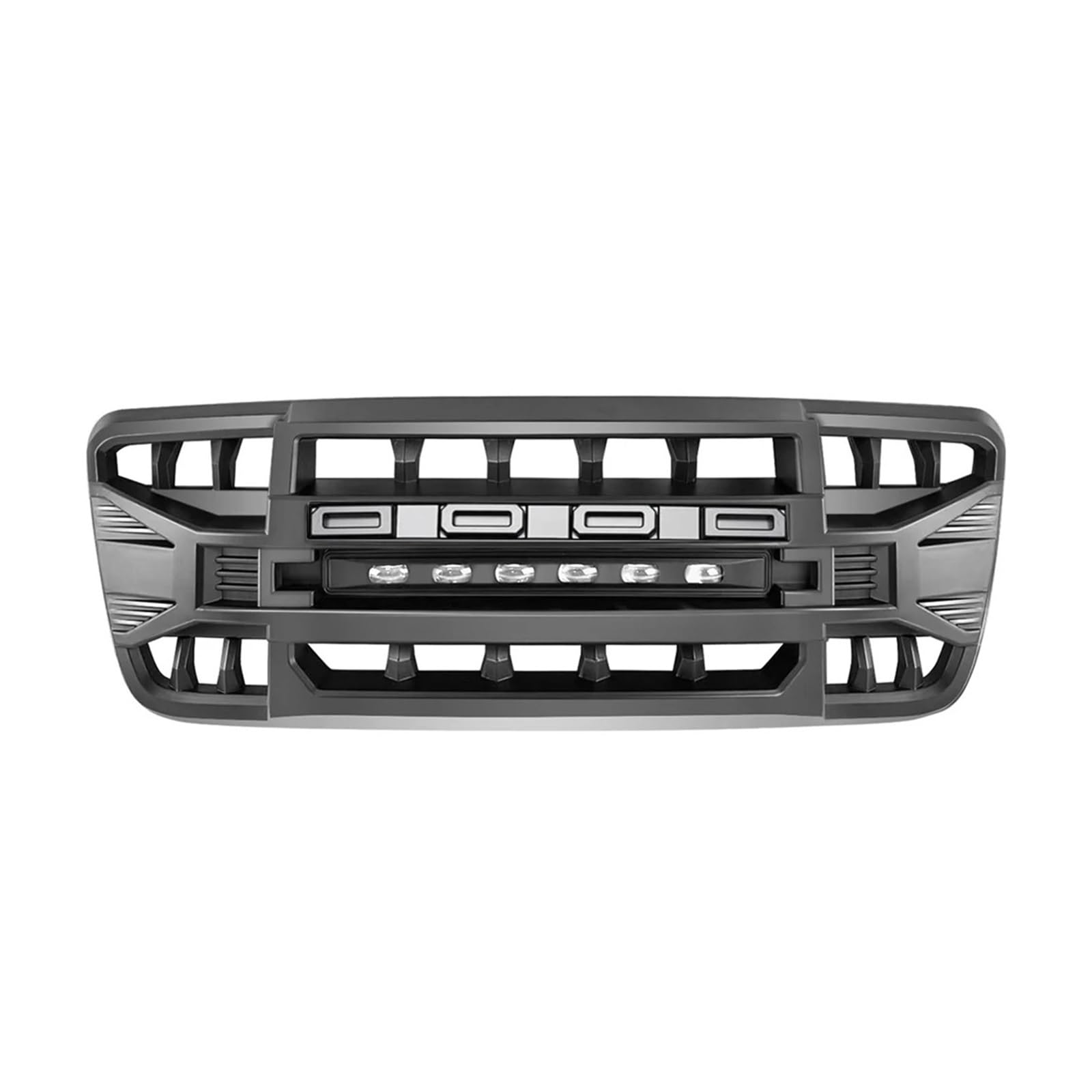 ZHANGAILINGBI Schwarzer ABS-Frontstoßstangengrill – Renngrill mit Lichtern, kompatibel for Ford F150 2004 2005 2006 2007 2008, Kfz-Außenzubehör von ZHANGAILINGBI