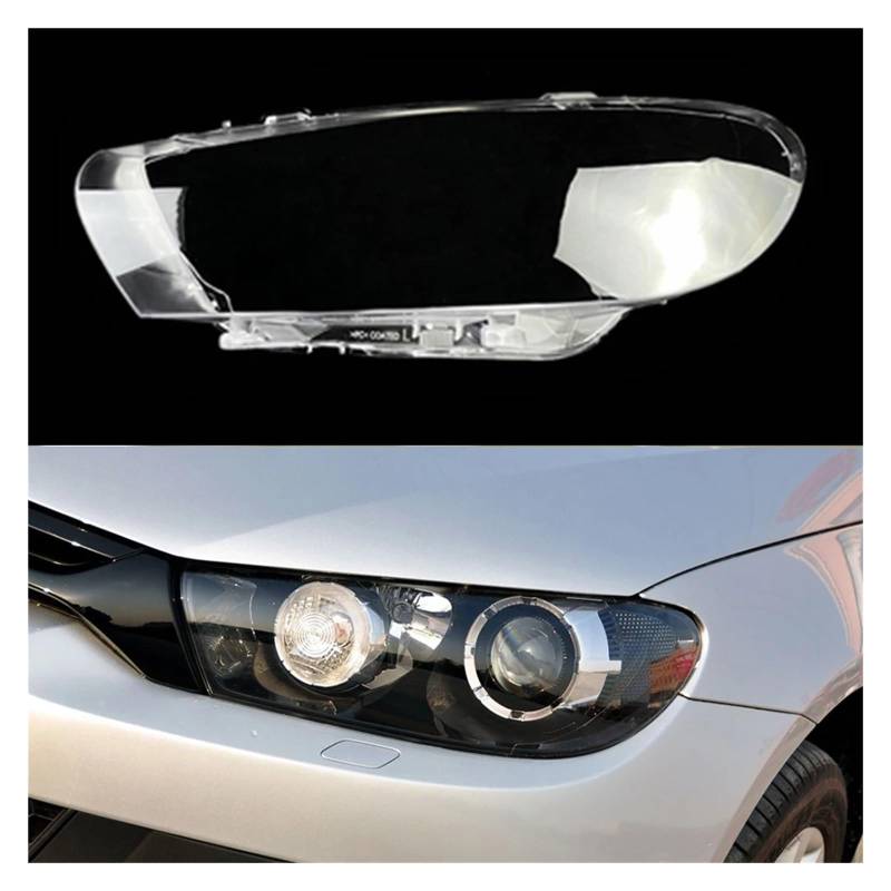 ZHANGAILINGBI Vordere Autoscheinwerferabdeckung, kompatibel for VW Scirocco 2009–2016, Auto-Lampenschirm, Lampenabdeckung, Kopflampen-Lichtabdeckungen, Glaslinsenschale(Left) von ZHANGAILINGBI