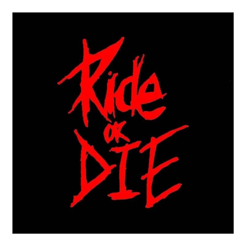 Motorradaufkleber Ride or Die Motorrad-Seitenstreifen, Helm-Dekoration, Autozubehör (rot, 4 x 2,8 cm) von ZHANGANRAN