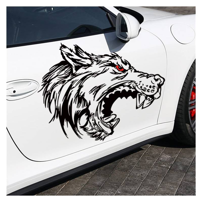 Ranger Coyote Wolf Tattoo Grunge Design Tribal Tür Bett Seite Pickup Auto Vinyl Grafik Aufkleber (Schwarz 11) von ZHANGANRAN