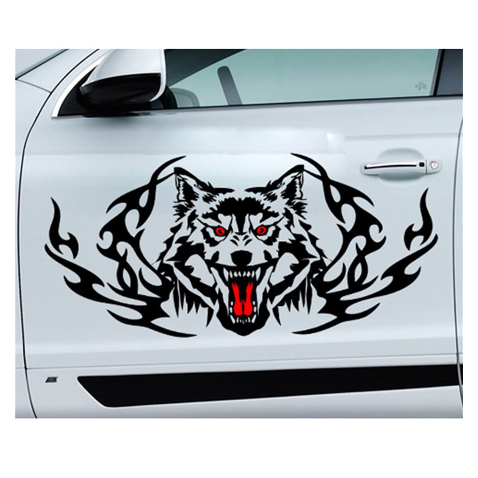 Ranger Coyote Wolf Tattoo Grunge Design Tribal Tür Bett Seite Pickup Auto Vinyl Grafik Aufkleber (Schwarz 12) von ZHANGANRAN