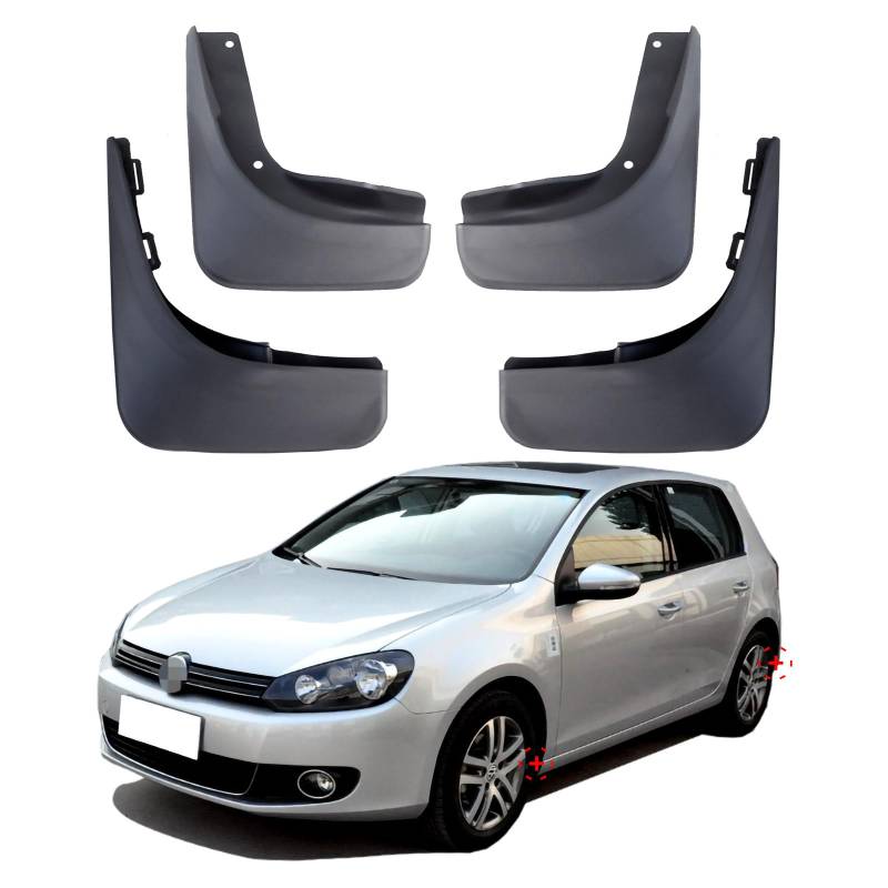 Auto-Schmutzfänger für Volkswagen Golf Mk6, Spritzschutzklappe, VW Golf 6, Kotflügel, vorne und hinten, 4 Stück 2009 2010 2011 2012 von ZHANGQINGHUI