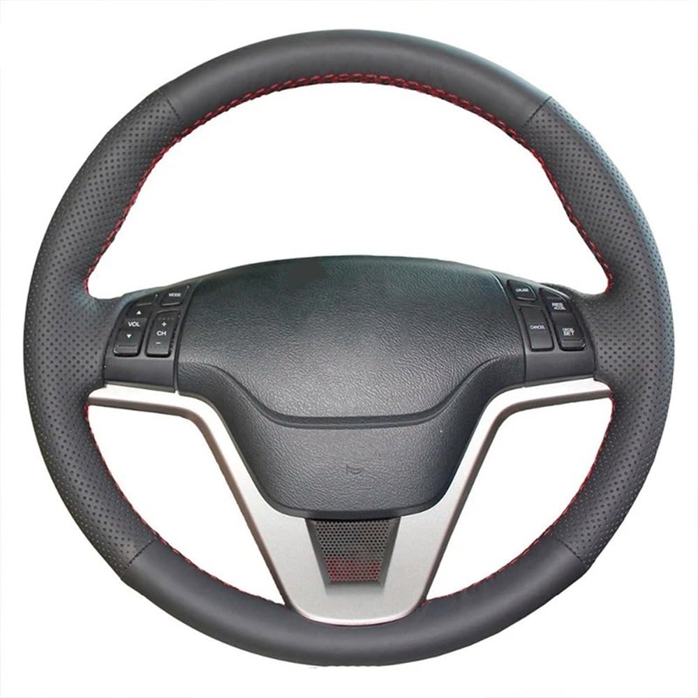 Auto Innenraum Für CRV Für CR-V 2007 2008 2009 2010 2011 Schwarz Leder Hand Genäht Auto Lenkrad Abdeckung Zubehör Trim Innenausstattung von ZHANGTONG