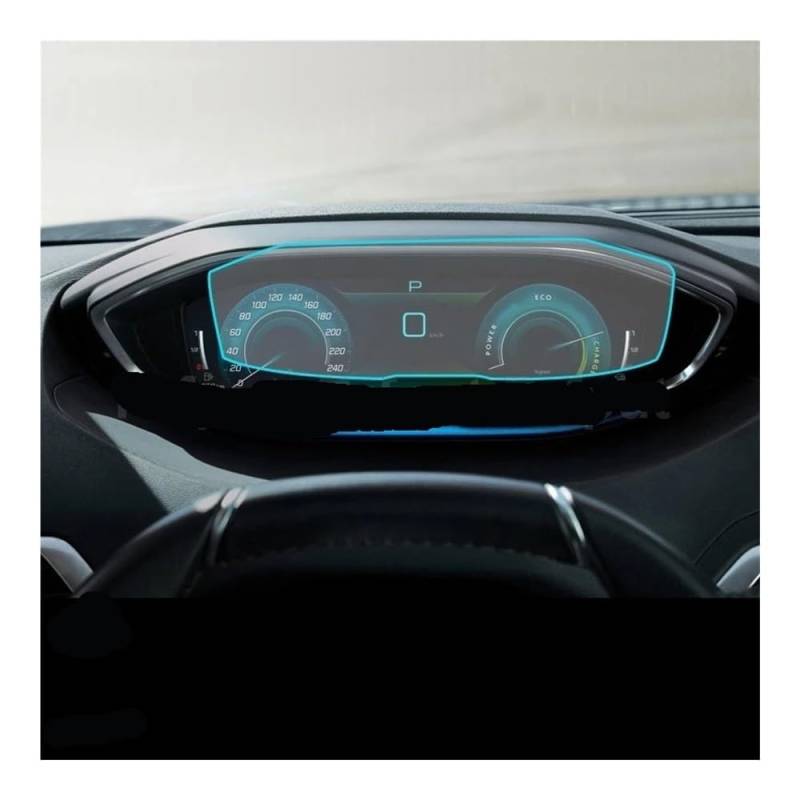 Displayschutzfolie Auto-Displayschutzfolie aus gehärtetem Glas, Armaturenbrettschutz für Peugeot 3008 2021 Virtual Cockpit Schutzfolie von ZHANGTONG