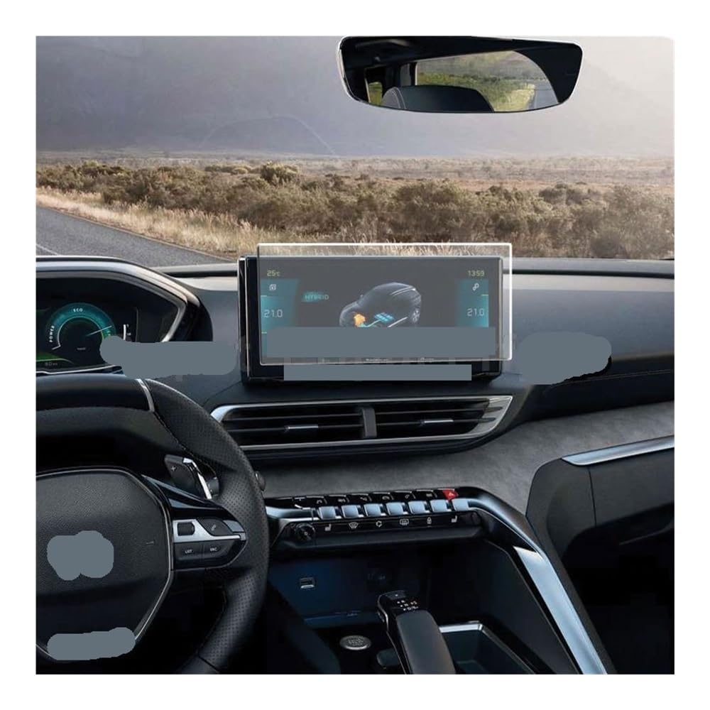 Displayschutzfolie Auto-Displayschutzfolie aus gehärtetem Glas, Armaturenbrettschutz für Peugeot 3008 2021 Virtual Cockpit Schutzfolie von ZHANGTONG