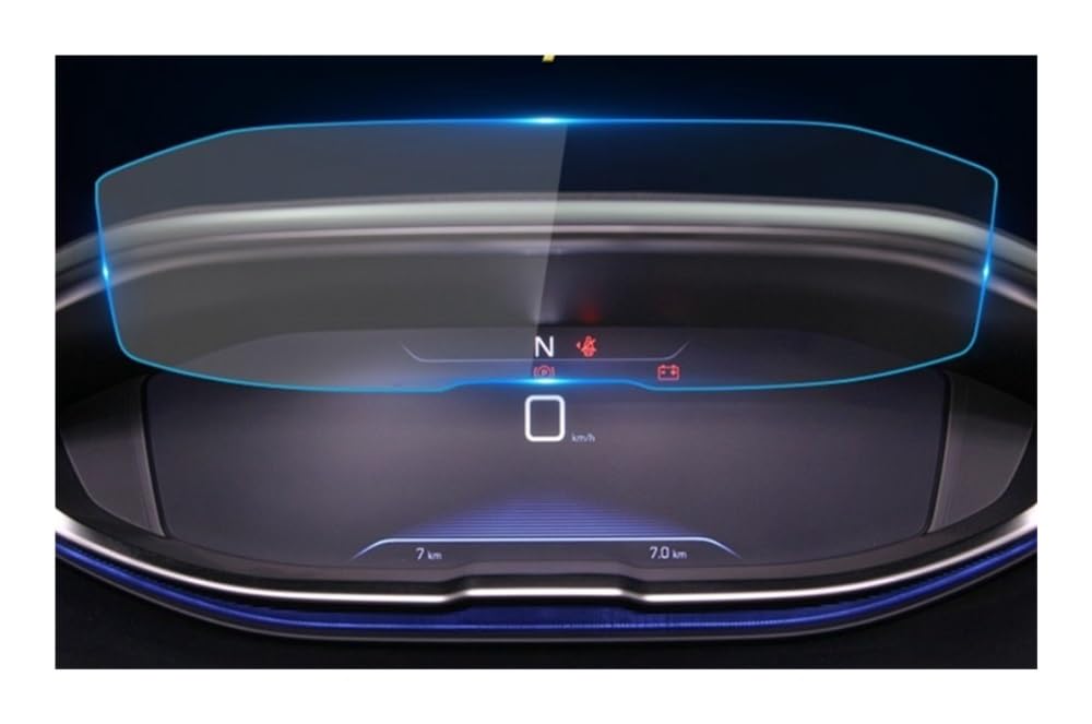 Displayschutzfolie Auto-Displayschutzfolie aus gehärtetem Glas, Armaturenbrettschutz für Peugeot 3008 5008 2018–2021 Virtual Cockpit Schutzfolie von ZHANGTONG