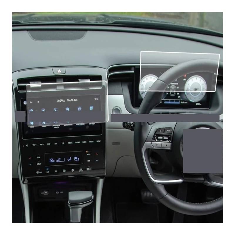 Displayschutzfolie Auto GPS Gehärtetes Glas Für Hyundai Für Tucson 2021 10,25 Zoll Dashboard Screen Schutz Film Virtual Cockpit Schutzfolie von ZHANGTONG