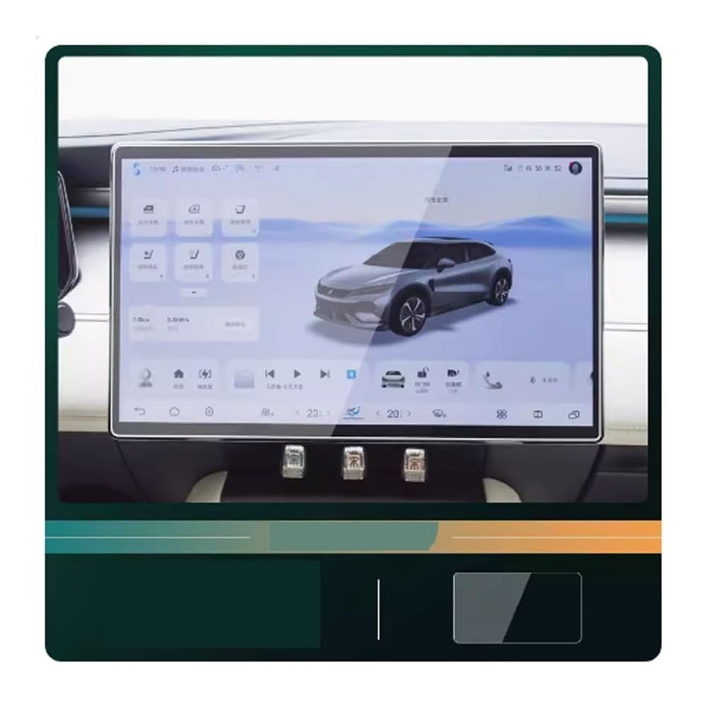 Displayschutzfolie Auto GPS-Navigation Und Dashboard Touch Gehärtetem Glas Für BYD Für Song L 2023-2024 Displayschutzfolie Virtual Cockpit Schutzfolie von ZHANGTONG