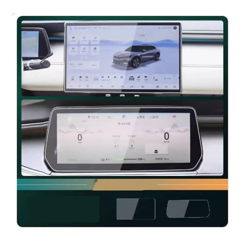 Displayschutzfolie Auto GPS-Navigation Und Dashboard Touch Gehärtetem Glas Für BYD Für Song L 2023-2024 Displayschutzfolie Virtual Cockpit Schutzfolie von ZHANGTONG