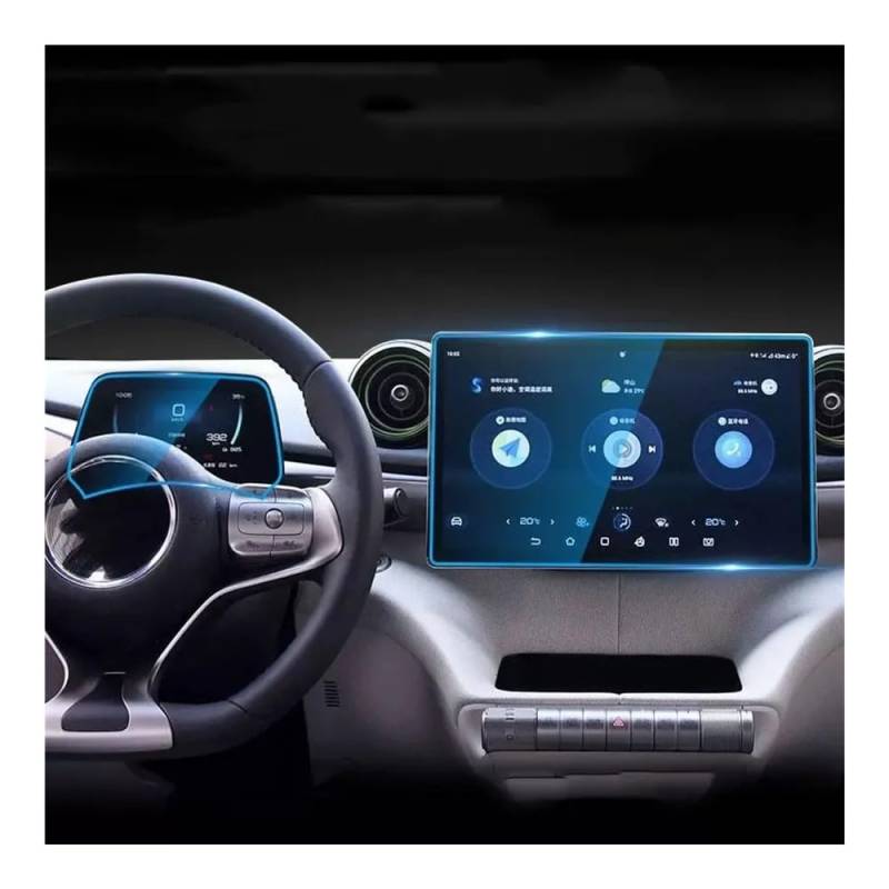 Displayschutzfolie Auto GPS Schutz Film Bildschirm Gehärtetes Glas Schutz Passend Für BYD Für Dolphin 2023 2024 Virtual Cockpit Schutzfolie von ZHANGTONG