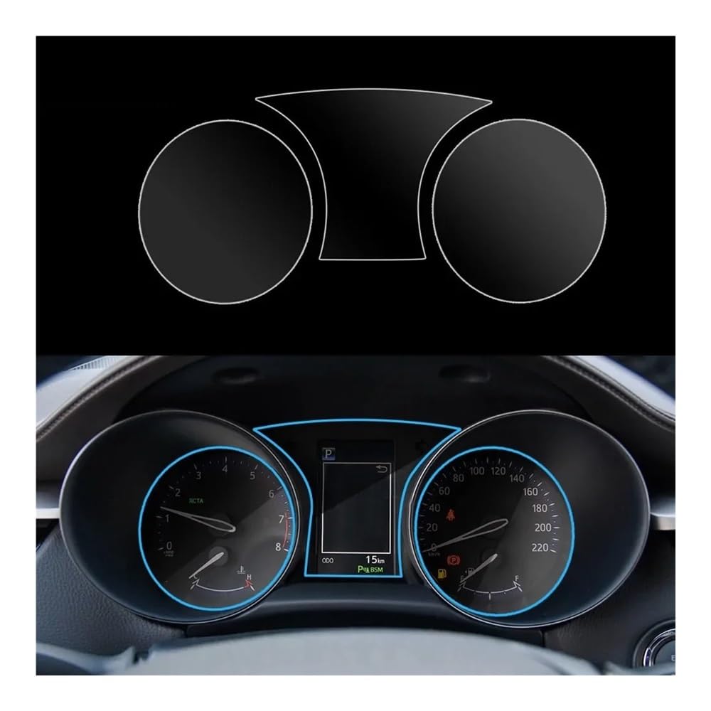 Displayschutzfolie Auto-Instrumententafel-Displayschutz für CHR 2016–2021, Auto-Innenraum-Armaturenbrett-Membran Virtual Cockpit Schutzfolie von ZHANGTONG