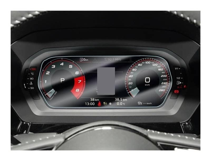 Displayschutzfolie Auto Navigation Gehärtetem Glas Screen Protector Film Für A3 Für 8Y 2021-2022 Auto Innen Zubehör Virtual Cockpit Schutzfolie von ZHANGTONG