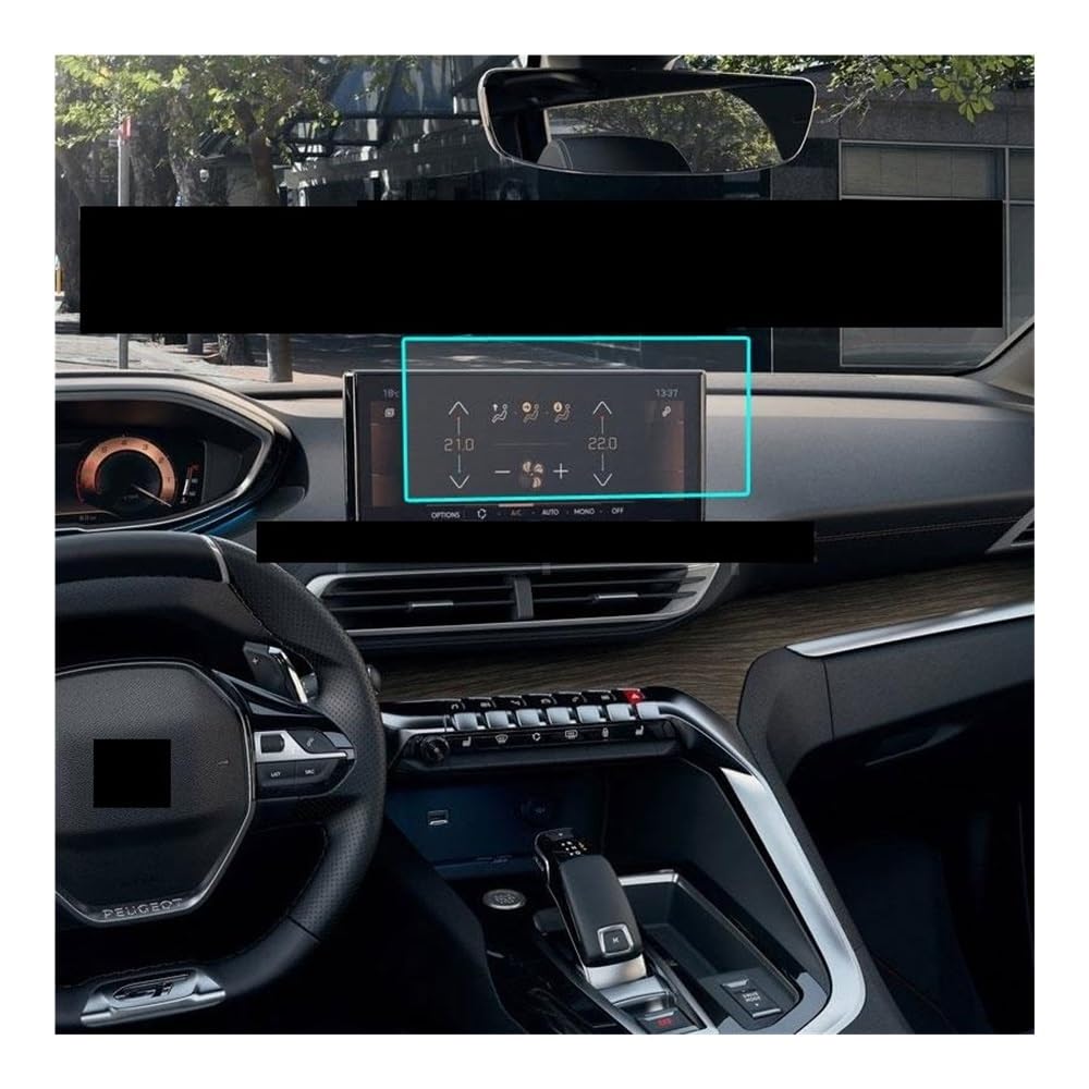 Displayschutzfolie Auto Navigtion Displayschutzfolie Armaturenbrett Schutzfolie für Peugeot 5008 2021 Virtual Cockpit Schutzfolie von ZHANGTONG