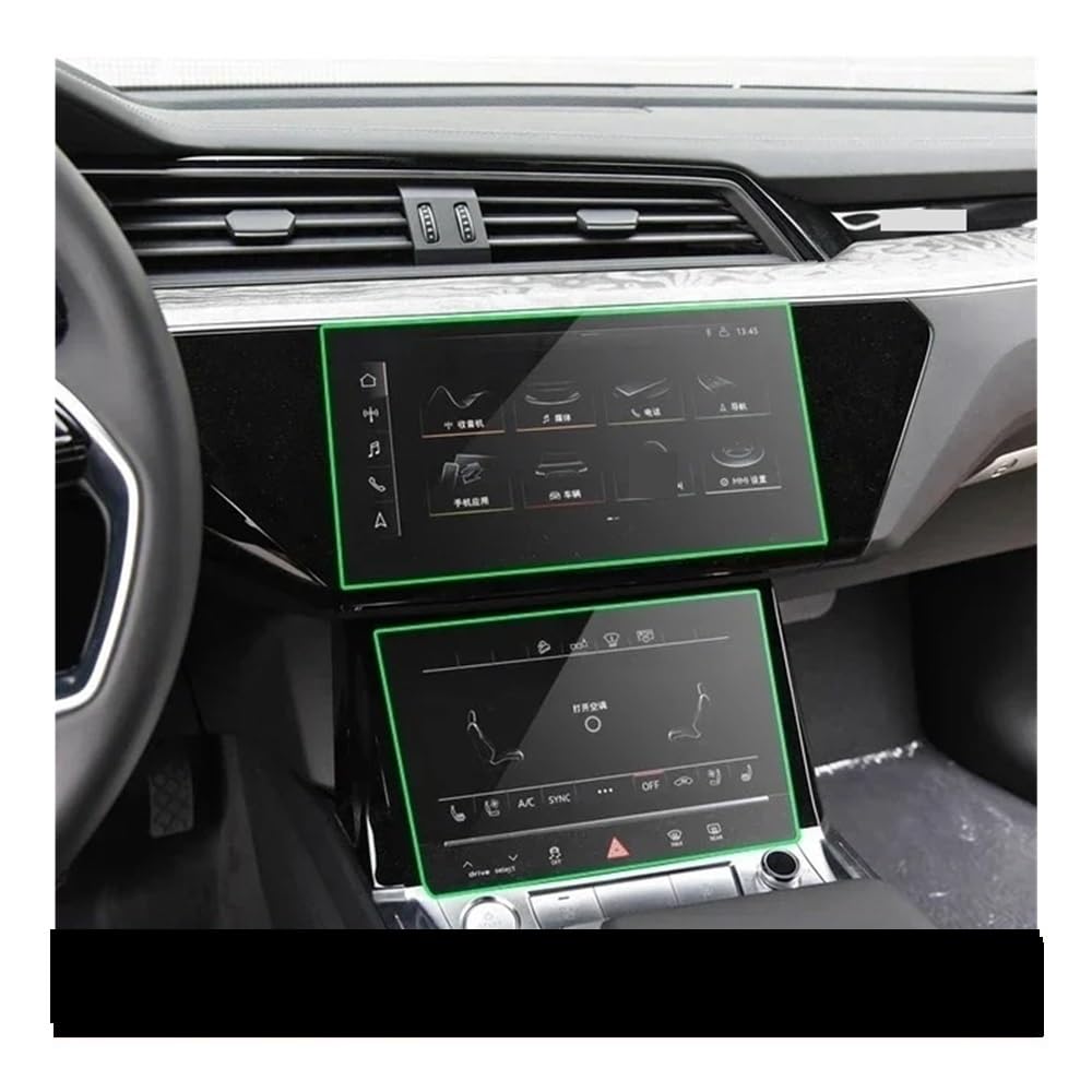 Displayschutzfolie Displayschutzfolie aus gehärtetem Glas, GPS-Navigation, Armaturenbrettschutz für E-tron 2018–2021 Virtual Cockpit Schutzfolie von ZHANGTONG