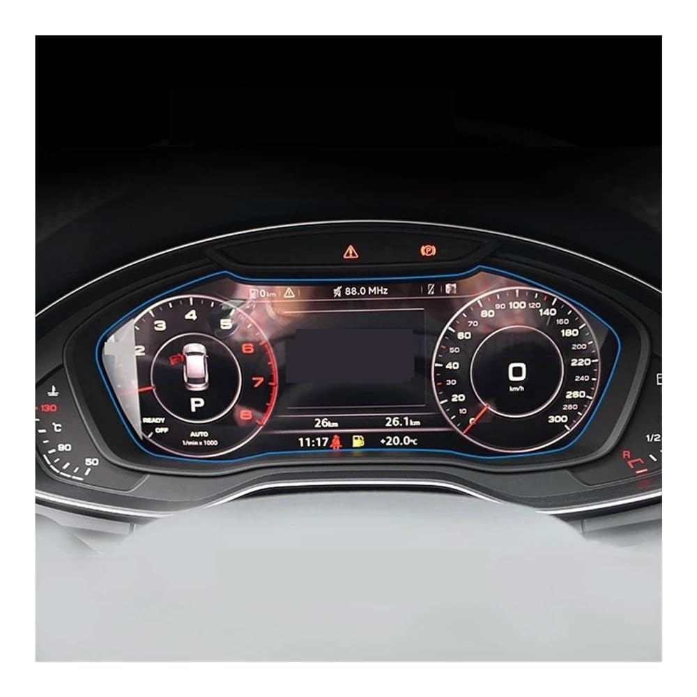 Displayschutzfolie Displayschutzfolie aus gehärtetem Glas für A4 für B9 für S4 2016–2019, Auto-Instrumenten-Armaturenbrett Virtual Cockpit Schutzfolie von ZHANGTONG