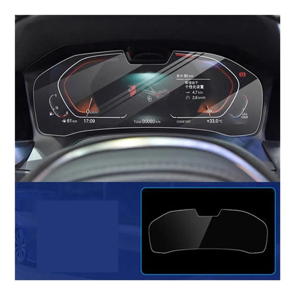 Displayschutzfolie Displayschutzfolie aus gehärtetem Glas für G20 für G21 für Serie 3 2020-2021, Auto-Instrumententafel, Armaturenbrett-Mitte Virtual Cockpit Schutzfolie von ZHANGTONG