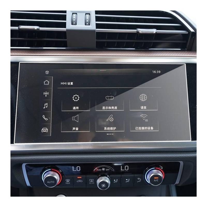 Displayschutzfolie Displayschutzfolie aus gehärtetem Glas für Q3 2020, Autoradio, DVD, GPS, Armaturenbrett-Bildschirm Virtual Cockpit Schutzfolie von ZHANGTONG