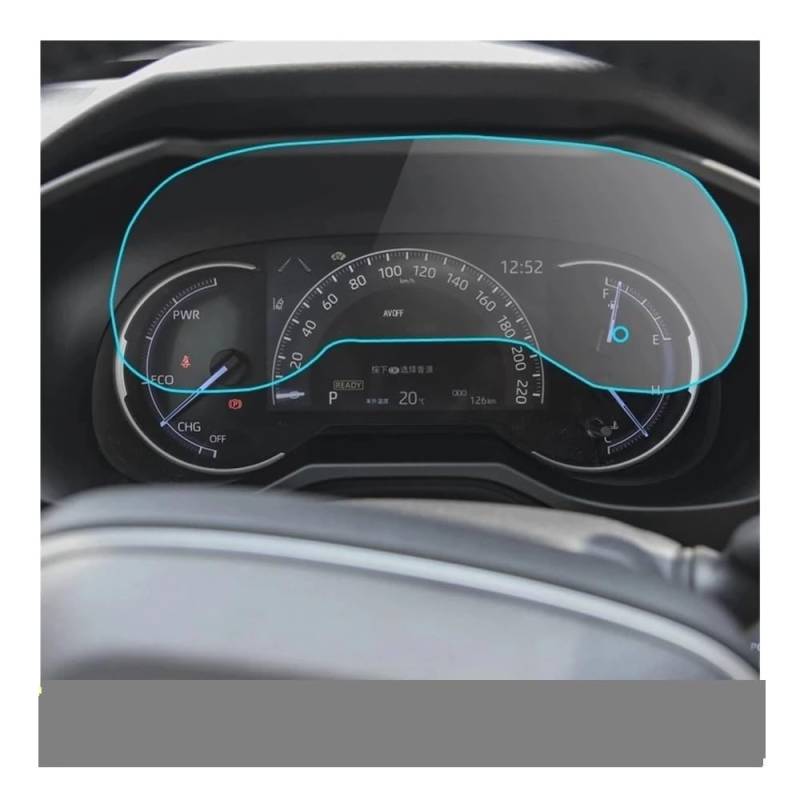 Displayschutzfolie Film Displayschutzfolie für RAV4 2020 Auto Instrumententafel Schutz Armaturenbrett Center Control Touchscreen Virtual Cockpit Schutzfolie von ZHANGTONG