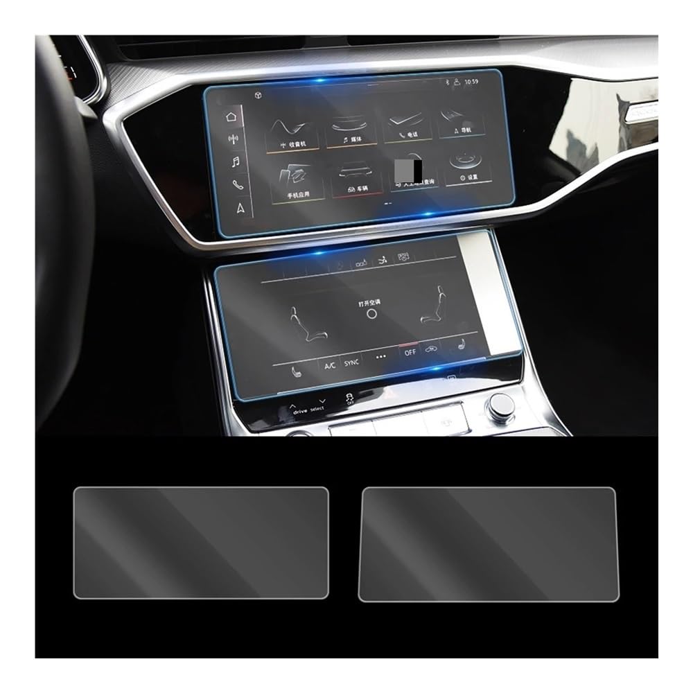 Displayschutzfolie Für A7 2019-2021 Auto-Armaturenbrett Instrumententafel Multimedia GPS-Navigationsbildschirm Schutzfolie aus gehärtetem Glas Virtual Cockpit Schutzfolie von ZHANGTONG