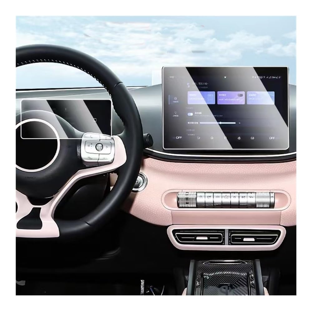 Displayschutzfolie Für BYD Für Seagull 2022-2023 Auto GPS Und Dashboard Touch Gehärtetem Glas Display-schutzfolie Virtual Cockpit Schutzfolie von ZHANGTONG