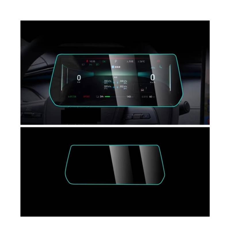 Displayschutzfolie Für BYD Für Song L 2023-2024 Auto GPS Und Dashboard Touch Gehärtetem Glas Display-schutzfolie Virtual Cockpit Schutzfolie von ZHANGTONG