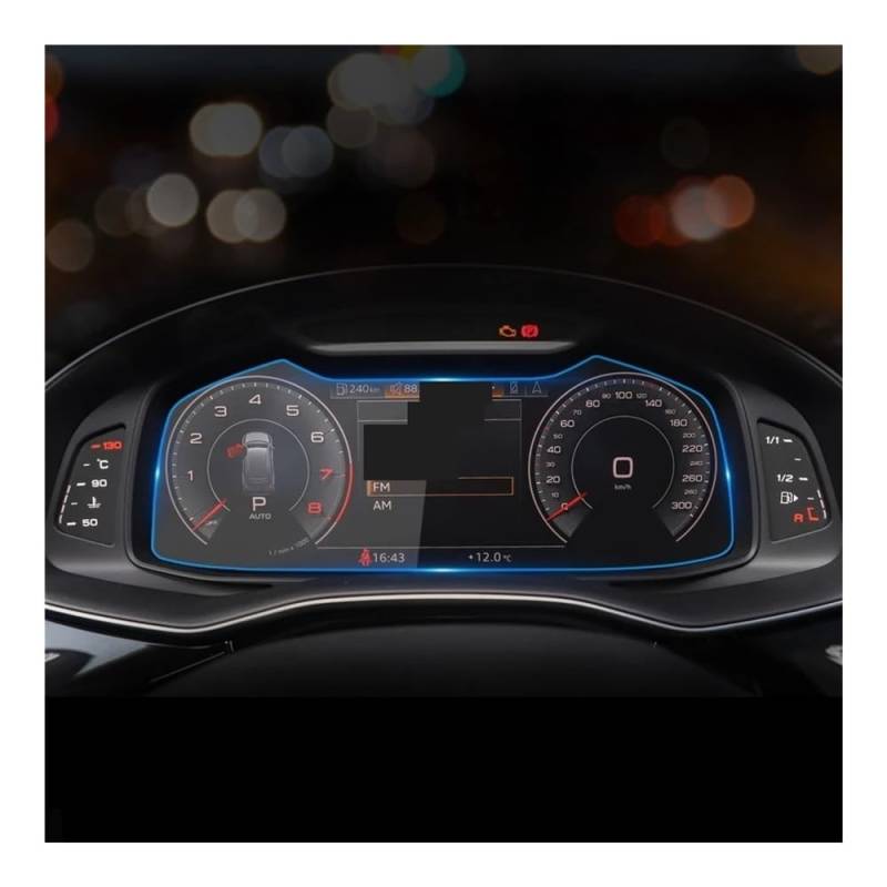 Displayschutzfolie Für Q7 Für Q8 2020-2022 Auto Navigation Screen Dashboard Bildschirm Auto Innen Zubehör Gehärtetem Glas Schutz Film Virtual Cockpit Schutzfolie von ZHANGTONG