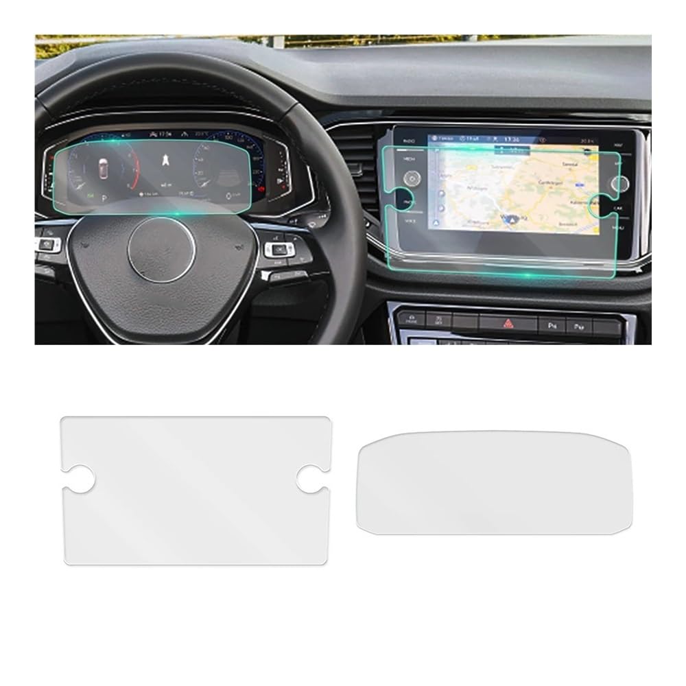 Displayschutzfolie Für T-ROC 2018–2022, Auto-Armaturenbrett, Instrumententafel, GPS-Bildschirm, gehärtetes Glas, Schutzfolie Virtual Cockpit Schutzfolie von ZHANGTONG