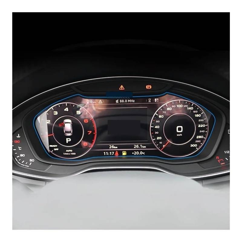 Displayschutzfolie Gehärtetem Glas Für A5 Für S5 Für Q5 2016-2019 Auto GPS Radio Navigation Dashboard Screen Protector Display Film Virtual Cockpit Schutzfolie von ZHANGTONG