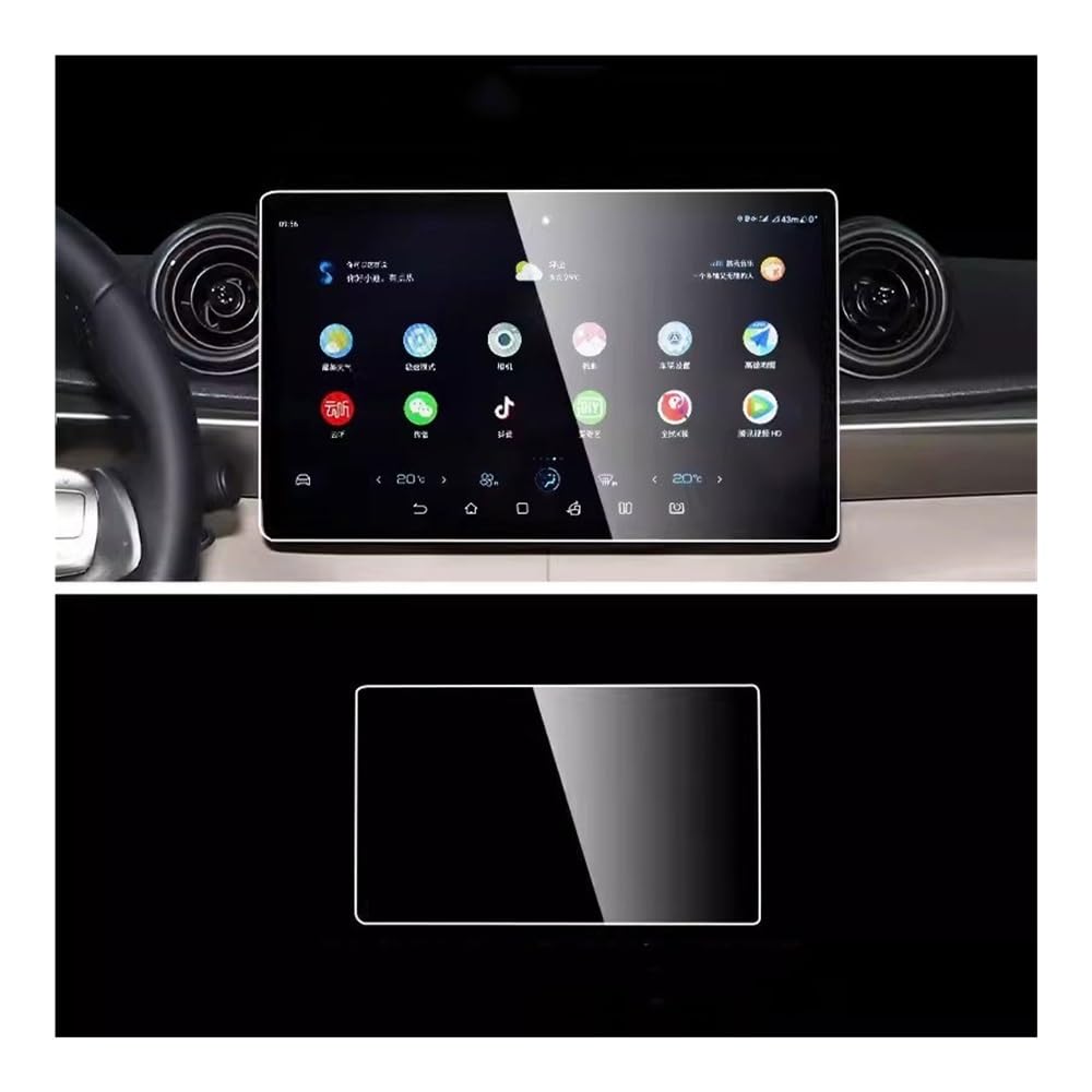 Displayschutzfolie Gehärtetem Glas Screen Protector Film Für BYD Für Atto 3 Für Yuan 2022-2024 Auto Infotainment Radio GPS Dashboard Virtual Cockpit Schutzfolie von ZHANGTONG