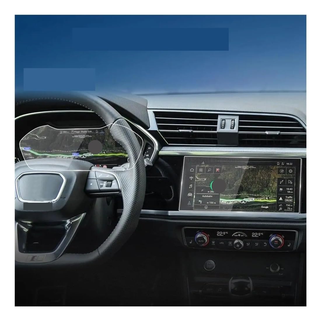 Displayschutzfolie Neue Auto GPS Navigation Armaturenbrett Innen Zubehör Für Q3 2020-2022 Virtual Cockpit Schutzfolie von ZHANGTONG