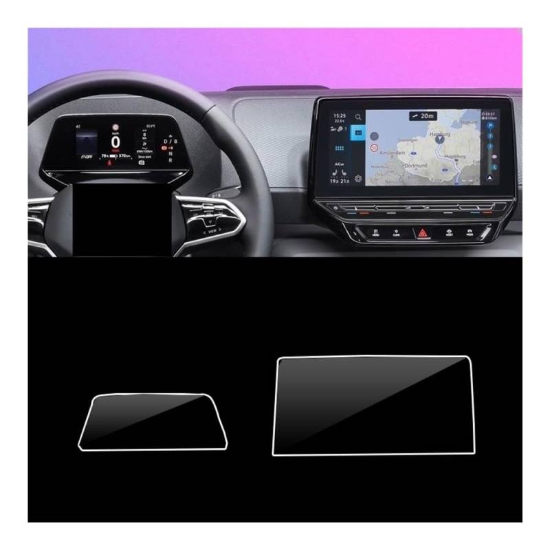 Displayschutzfolie Schützendes Gehärtetes Glas Für ID Buzz 2023 Infotainment Auto GPS Radio Displayschutzfolie Armaturenbrett Film Virtual Cockpit Schutzfolie von ZHANGTONG