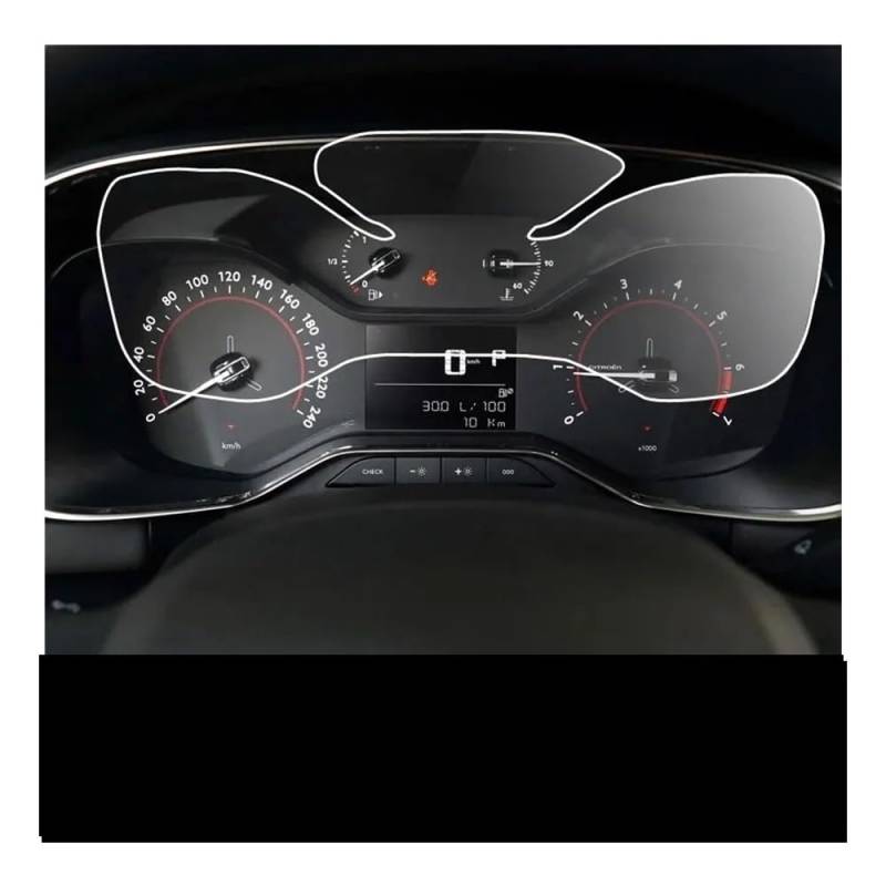 Displayschutzfolie Schutzfolie Für Citroen Für C5 Für Aircross 2017-2019 Autoinnenausstattung Armaturenbrett Instrumententafel Virtual Cockpit Schutzfolie von ZHANGTONG