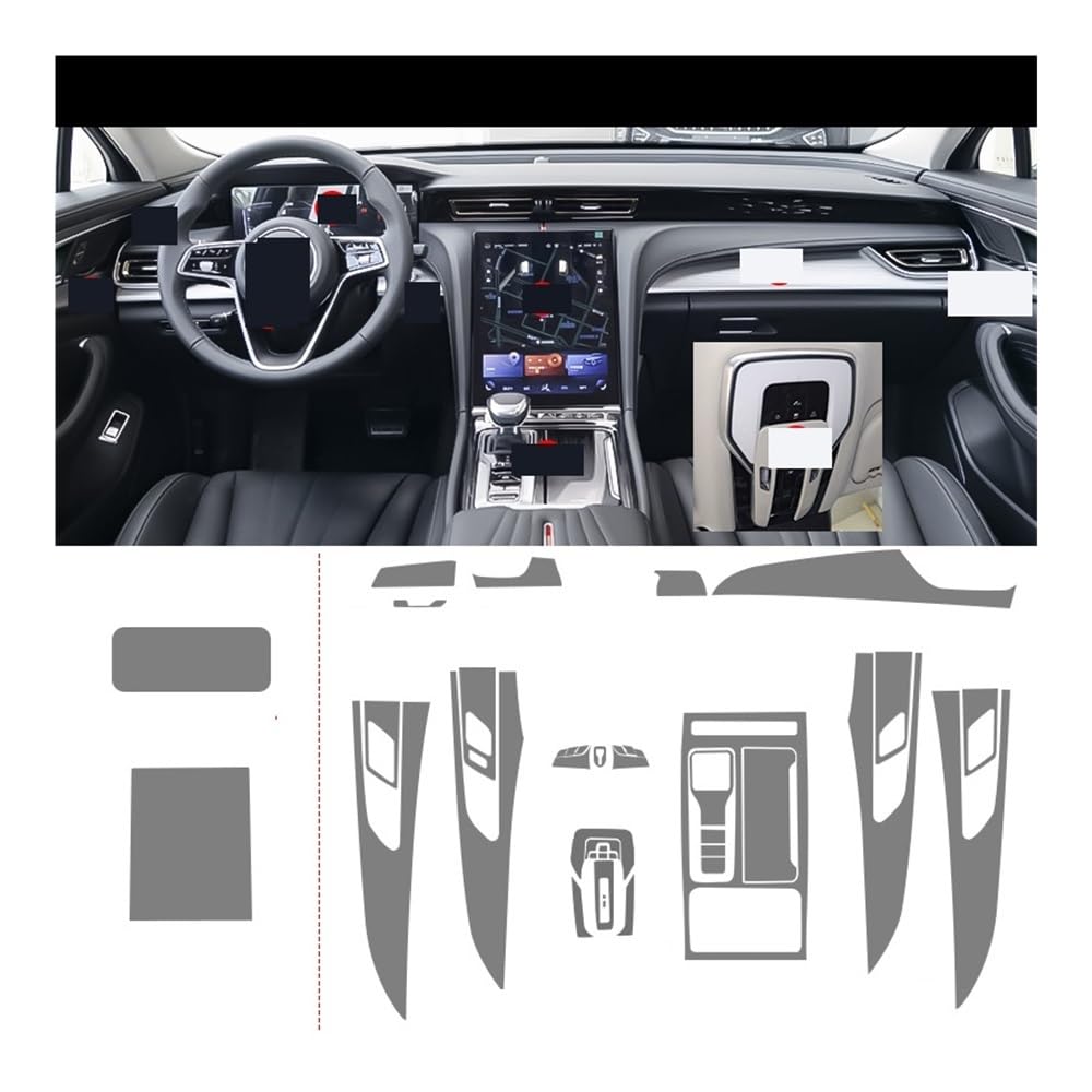 Displayschutzfolie TPU Schutz Film Für Hongqi Für H5 2022 2023 Auto Interior Center Konsole Getriebe Dashboard Tür Fenster Panel Virtual Cockpit Schutzfolie von ZHANGTONG