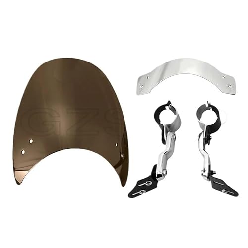 Motorrad Windschild 39mm-41mm Motorrad Windschutzscheibe Windschutzscheibe für Touring Softail Sportster XL 883 1200 XL883 XL1200 XLH 1100 von ZHANGTONG