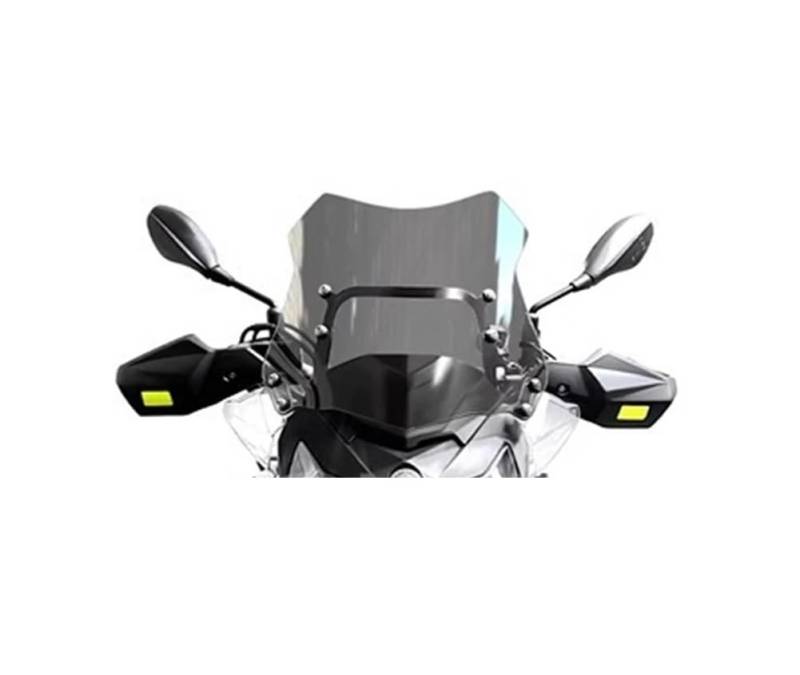 Motorrad Windschild Grau 38 cm/41 cm 47 cm Motorrad Windabweiser Windschutzscheibe Windschutzscheibe für B&enelli TRK502 TRK 502x von ZHANGTONG