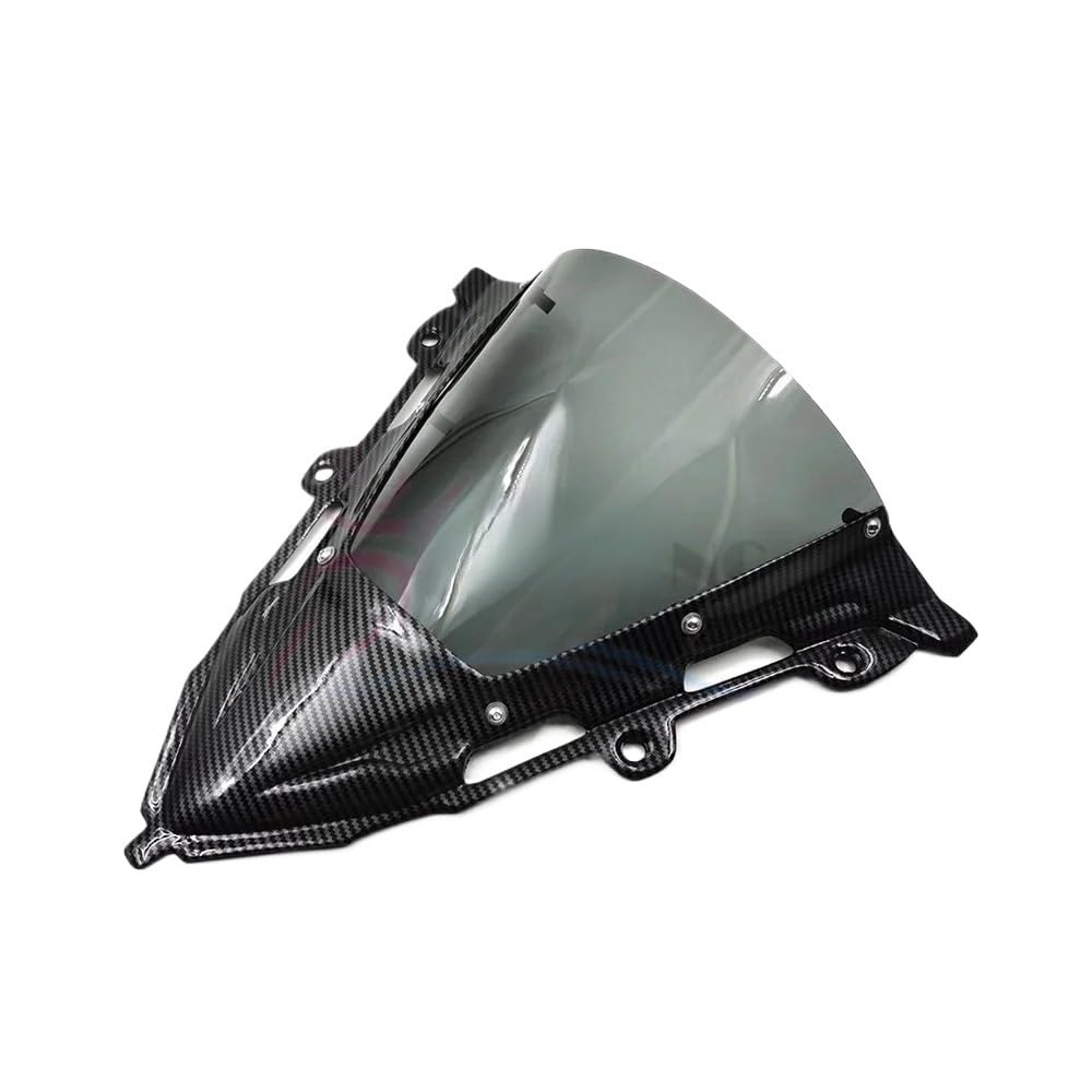 Motorrad Windschild Motorrad Carbon Fiber Sport Deflektor Windschutz Windschutz Für CBR650R 2019 2020-2023 Double Bubble CBR 650R von ZHANGTONG