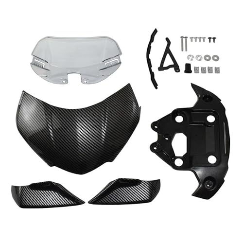 Motorrad Windschild Motorrad Windschutzscheibe Windschutzscheibe Scheinwerfer Gaurd Verkleidung Gugel Schutz Für Tr&iumph Speed ​​Triple 1200 RS 2021 2022 von ZHANGTONG