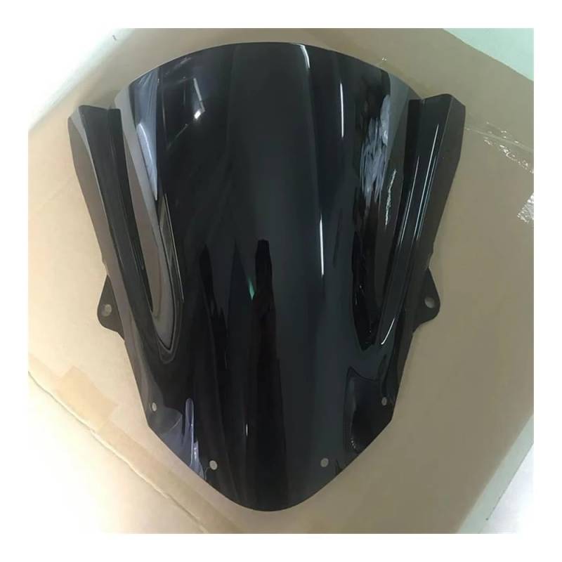 Motorrad Windschild ZX10R Motorrad Double Bubble Windschutzscheibe Windschutzscheibe für K&awasaki Ninja ZX 10R ZX-10R 2008 2009 2010 Frontscheibe Schwarz von ZHANGTONG