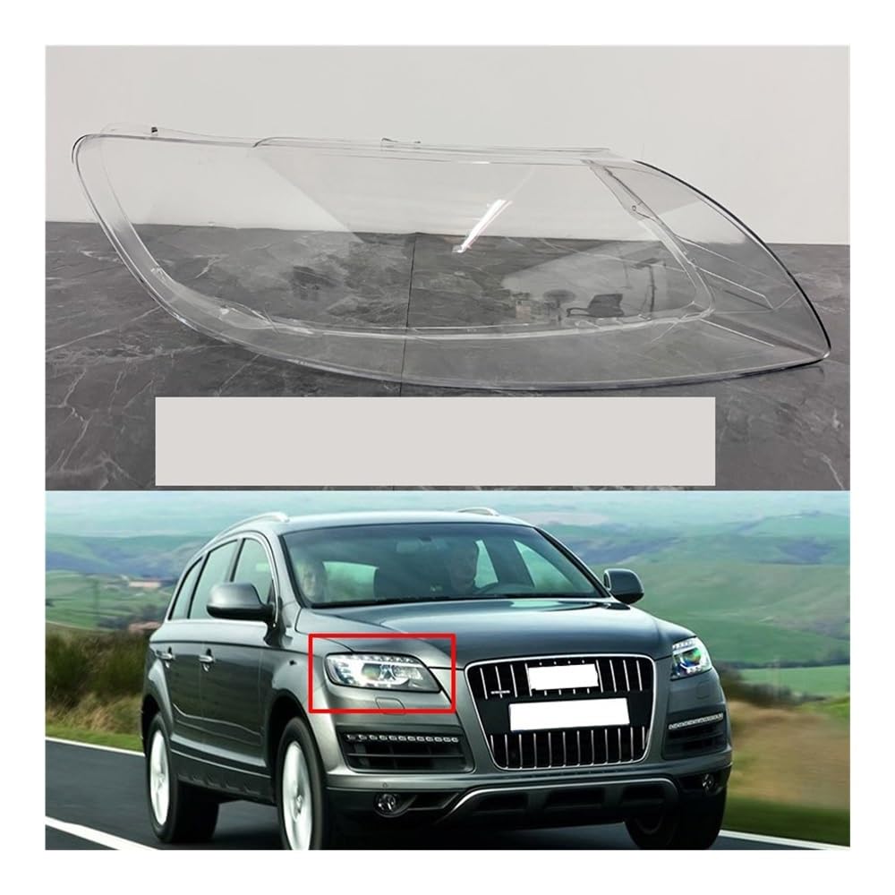 Scheinwerfer Shell Lampenschirm Paar Scheinwerferabdeckungen für Q7 2007–2015, Auto-Scheinwerfer-Objektiv, Kopf-Licht-Schatten vorne, Auto-Lichtschale von ZHANGTONG